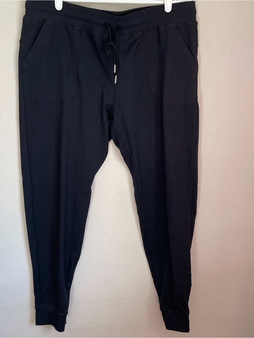 ZYIA Womens Black Jogger Sweatpants with Drawstring